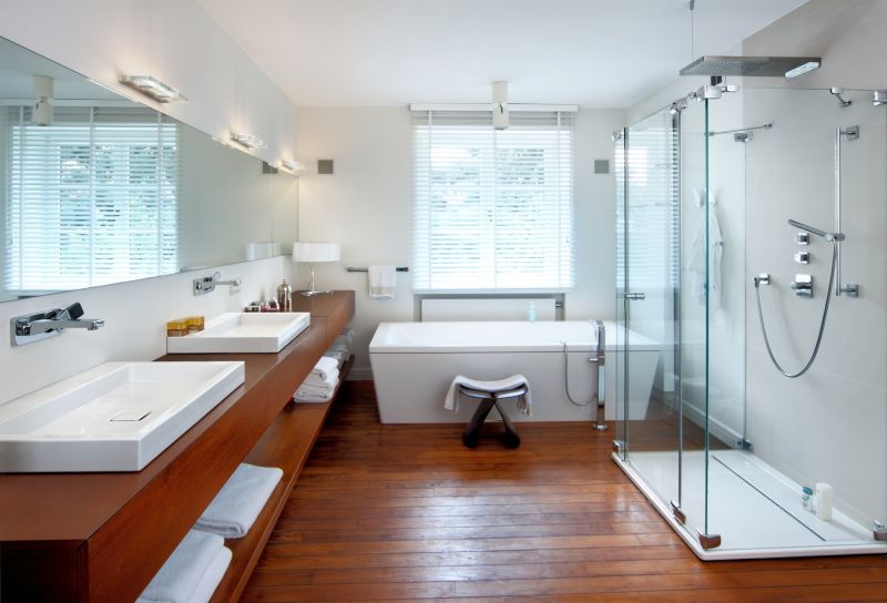 Contemporary Master Bathroom with Walk-In Shower